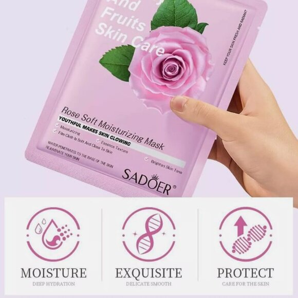 3 SADOER Korean Mask Facial Sheet Beauty Sheet Face Skin Moisturising Masks - Picture 4 of 7